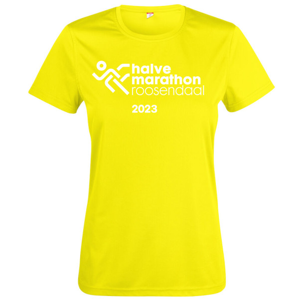 Halve Marathon shirt 2023 dames geel