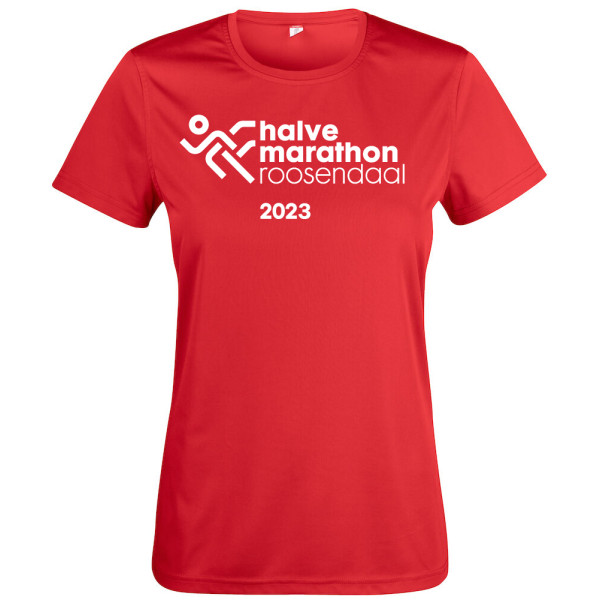 Halve Marathon shirt 2023 dames rood