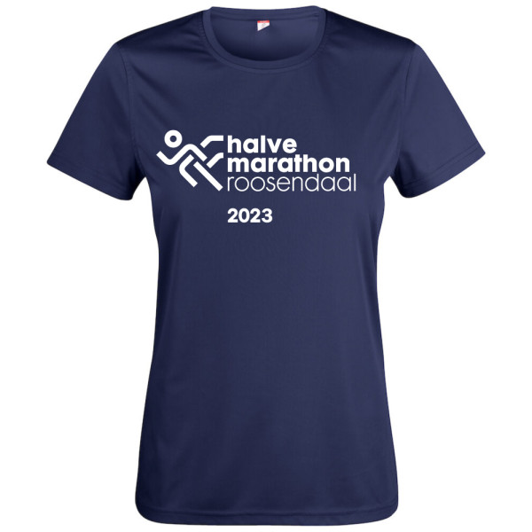 Halve Marathon shirt 2023 dames blauw